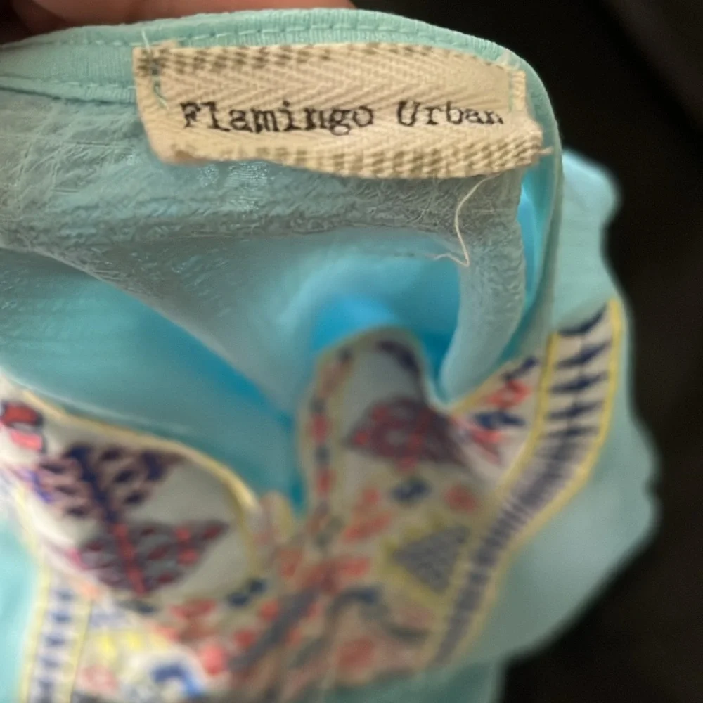 FLAMINGO URBAN‎ women’s baby blue/ white dress size small
